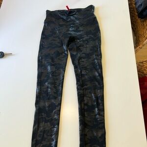 Spanx faux leather camo leggings